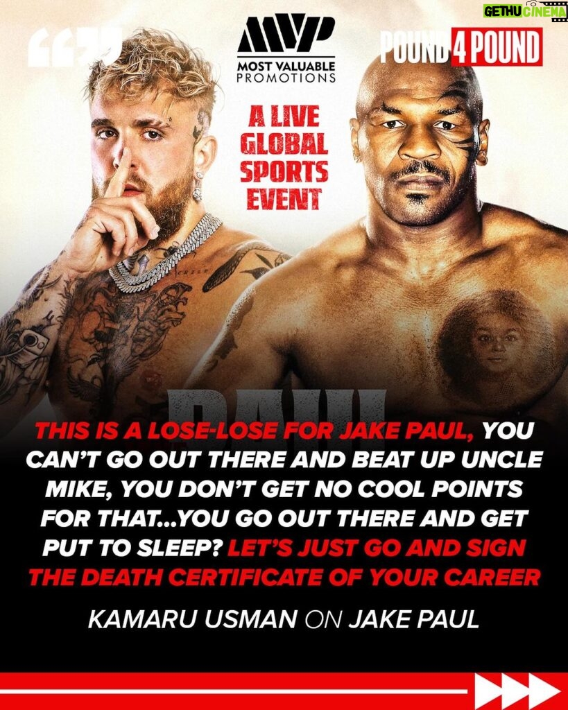 Kamaru Usman Instagram - Is there any way @jakepaul comes out of this situation winning⁉️