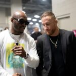 Kamaru Usman Instagram - UFC 296 Done 🤨🤜🏻🤛🏿 📸 @madspkr T-Mobile Arena