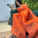 Kamya Punjabi Instagram - #justbeingme Saree @sacredweaves @fireflies_mediaworks #sareelove #kamyapunjabi