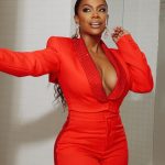 Kandi Burruss Tucker Instagram - I was feeling myself a lil bit! 😂❤️ Styled by @therealnoigjeremy Hair: @alexander_armand MuA: @laetitiabeyina Nails: @imnails Shot by: @tyrenredd Suit: @area Shoes: @aminamuaddi & @jazmine was the best plus 1!