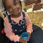 Kandi Burruss Tucker Instagram - My mini me! @blazetucker 🥰 Thanks @lenahuggs for the cute dress. Blaze insisted that she wore it today!