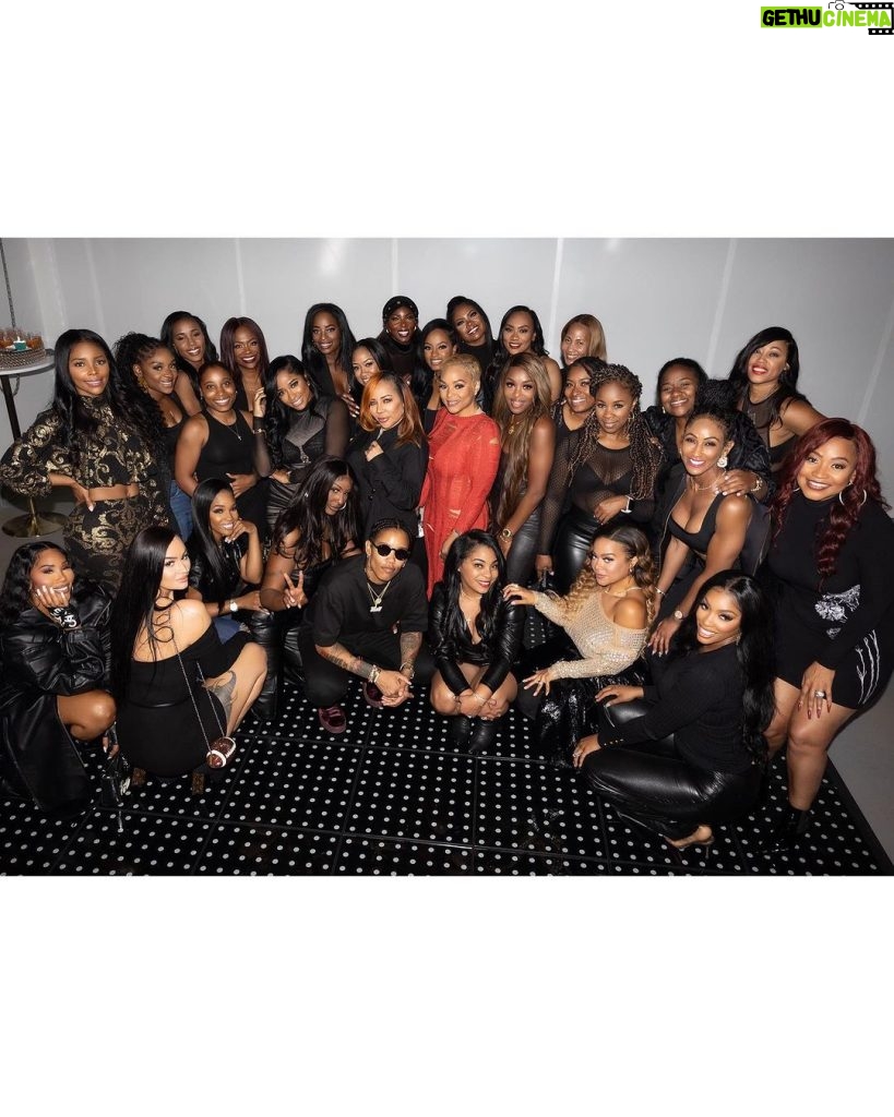 Kandi Burruss Tucker Instagram - Our girl @toyajohnson brought us all together to celebrate our sisters! Thanks sis for such a beautiful night! ❤️ #ToyasFriendsgiving #SICY