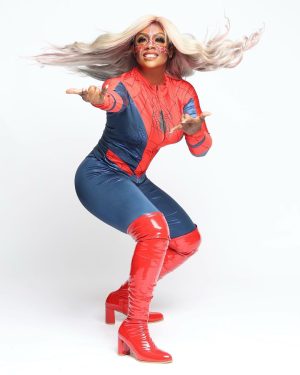 Kandi Burruss Instagram - Come into the #SpiderVerse with us! @todd167 @acetucker @blazetucker 🎃🕸️🕷️

📸 @morrisde 
🎨🖌️ @lahluvie 
💇🏽‍♀️ @sewjodie