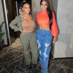 Kandi Burruss Tucker Instagram - My girl @latashawright & I were doing what we do best! Showin up to support our friends! ❤️ Fit from @tagsboutique