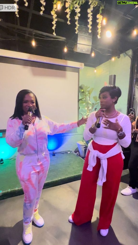 Kandi Burruss Tucker Instagram - When 2 Taurus link up, you know it’s about to be a good ass time! My girl @shameamorton & I gave them what they needed at #Karaoke last night at @blazesteakandseafood!