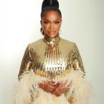Kandi Burruss Tucker Instagram - Living my life like it’s golden! 👑 Dress @tallermarmo Shoes @h.crowne Jewelry @renecaovilla Styled by @therealnoigjeremy Hair @alexander_armand MUA @laetitiaanguh