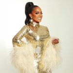 Kandi Burruss Tucker Instagram - Living my life like it’s golden! 👑 Dress @tallermarmo Shoes @h.crowne Jewelry @renecaovilla Styled by @therealnoigjeremy Hair @alexander_armand MUA @laetitiaanguh