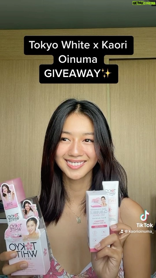 Kaori Oinuma Instagram - GIVEAWAY ALERT 💕 Get Glowing with Tokyo White x Kaori Oinuma! ✨ 20 LUCKY WINNERS from Tiktok & IG will be gifted a COMPLETE Tokyo White Kaori Set containing Tokyo White Sakura Soap, Charcoal Micellar Water, Whitening Tinted Sunscreen, Moisturizing Body Lotion and Sakura O2 Bubble Gel Mask! #TokyoWhiteGlow 😍 To win: 🌸Follow @tokyowhite.ph on Instagram & Tiktok 🌸 Comment which Tokyo White product from the KAORI SET you think is Kaori’s favorite and tag someone you think is glowing! Multiple entries are allowed. 🌸 Like & share this post on your IG story and tag @tokyowhite.ph Giveaway runs from May 19 to May 23, 2023*. Stay tuned for the announcement of the winners to be posted on Tokyo White social media channels by May 24, 2023. Good luck, besties! 😉#KaoriForTokyoWhite #TokyoWhiteBestie *Shipping only within the Philippines
