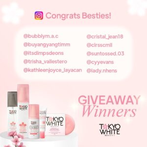 Kaori Oinuma Instagram - 🎉 Tokyo White x Kaori Oinuma Giveaway WINNERS 🌟

Congratulations to our lucky winners who completed the giveaway mechanics & commented Kaori's glowing secret: 𝗧𝗼𝗸𝘆𝗼 𝗪𝗵𝗶𝘁𝗲 𝗪𝗵𝗶𝘁𝗲𝗻𝗶𝗻𝗴 𝗧𝗶𝗻𝘁𝗲𝗱 𝗦𝘂𝗻𝘀𝗰𝗿𝗲𝗲𝗻! You've won a complete Kaori set, bringing you the ultimate skincare experience from Tokyo White! ✨🌸💆‍♀️

Prepare to indulge in Tokyo White's premium skincare products, meticulously crafted for radiant and glowy skin. Embrace your beauty within, besties! 🌷 Stay tuned for 𝗠𝗢𝗥𝗘 exciting giveaways and exclusive offers from Tokyo White. Thank you to everyone who participated! ✨💖

#TokyoWhiteGlow #KaoriForTokyoWhite #TokyoWhiteBestie