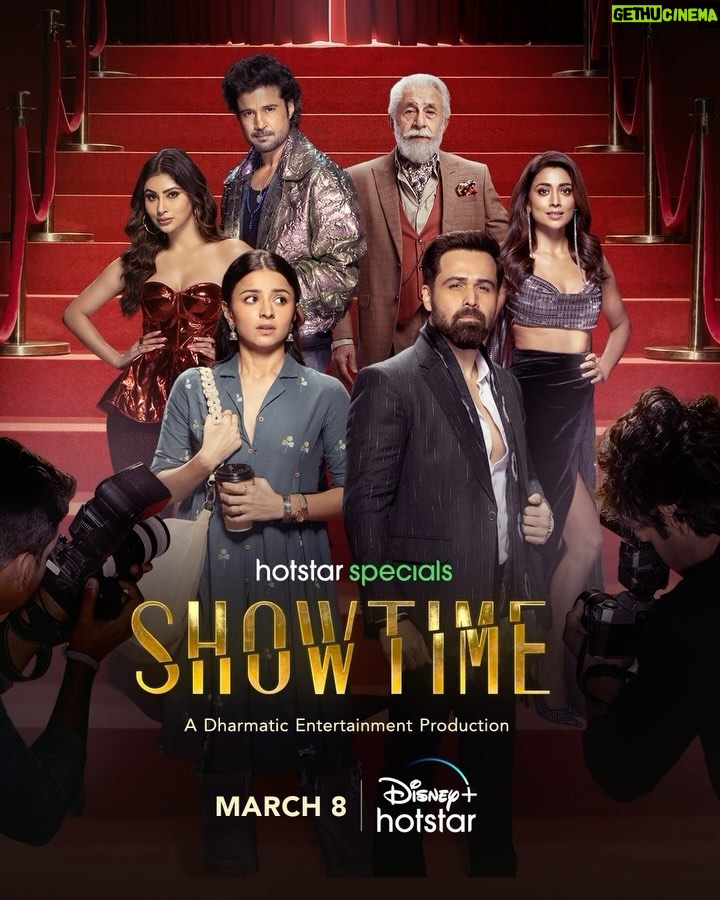 Karan Johar Instagram - Here to serve up a dish of Bollywood drama like never before! #HotstarSpecials #Showtime streaming March 8th only on Disney + Hotstar. #ShowtimeOnHotstar @apoorva1972 @somenmishra @mihirbd @gogoroy @kumararchit @naseeruddin49 @therealemraan @mahima_makwana @imouniroy @simplyrajeev @shriya_saran1109 @neeraj_madhav @vishalvashishtha @ghuggss #VijayRaaz #LaraChandni @mitchinder @jehanhanda @karandontsharma @Bhaskarville @tallz.music @dharmaticent @disneyplushotstar