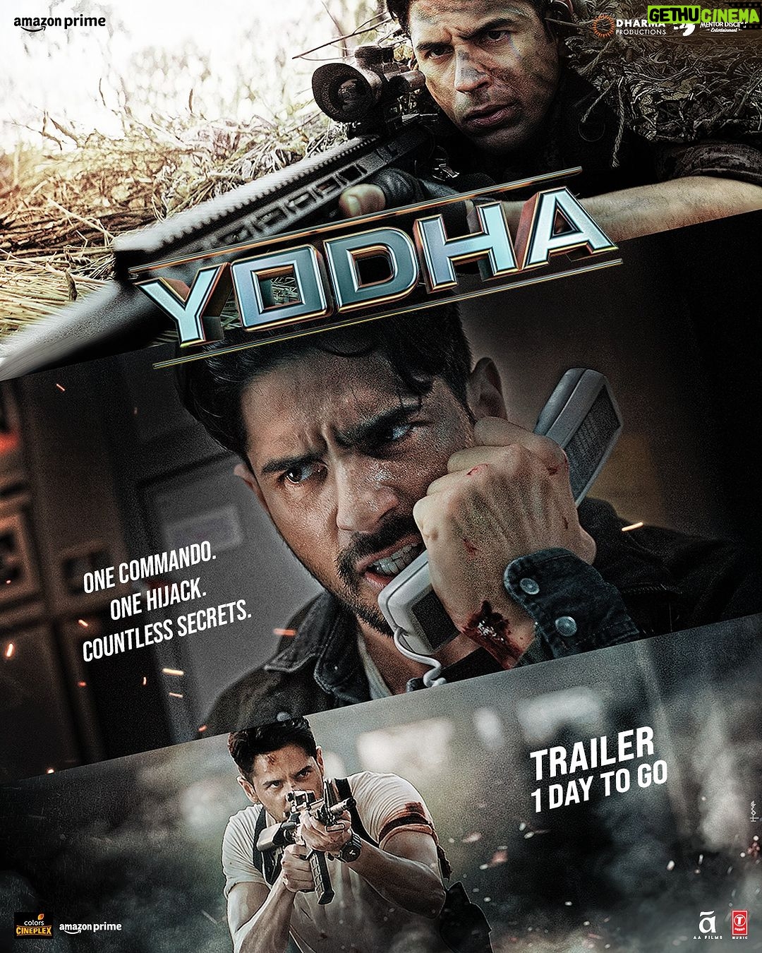 Karan Johar Instagram - The runway is clear, #YodhaTrailer is all set to land to your screens TOMORROW!!!!✈️ #Yodha in cinemas March 15. @apoorva1972 @shashankkhaitan @sidmalhotra @raashiikhanna @dishapatani @sagarambre_ #PushkarOjha @primevideoin @dharmamovies @mentor_disciple_entertainment @aafilms.official @tseries.official