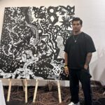 Karan Singh Grover Instagram - 🔱 @_dcode 2023 @starinfinityart for @sravanyaadityapittie from @sokkadesignstudio Grateful for the opportunity. The artwork exhibited - FLOW - Dimensions - 6ft * 6ft Description- My depiction based on my understanding of the state of flow or commonly known as the flow state. Artists, musicians, athletes, martial artists sometimes either find themselves or work towards and achieve this state of being. It’s a state of being where movement precedes thought. Where your body or being moves in a certain way before you think of it.