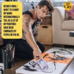 Karan Singh Grover Instagram - As part of our exclusive monsoon-series, actor-artist Karan Singh Grover talks about being a professional artist, how his daughter Devi has impacted his art and why he wishes to exhibit his paintings abroad. Story by @soumyavajpayee16 @iamksgofficial #karansinghgrover #painting #monsoonshoot #HTcityshowbiz #HTCity #devibasusinghgrover #bipashabasu #bollywoodupates #bollywoodactor #HTCity