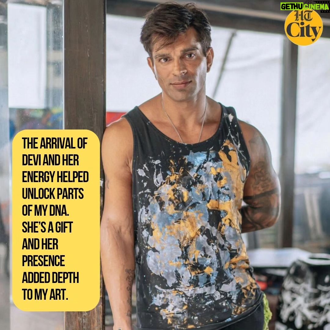 Karan Singh Grover Instagram - As part of our exclusive monsoon-series, actor-artist Karan Singh Grover talks about being a professional artist, how his daughter Devi has impacted his art and why he wishes to exhibit his paintings abroad. Story by @soumyavajpayee16 @iamksgofficial #karansinghgrover #painting #monsoonshoot #HTcityshowbiz #HTCity #devibasusinghgrover #bipashabasu #bollywoodupates #bollywoodactor #HTCity