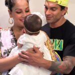 Karan Singh Grover Instagram - Celebrating our baby girl’s 8th month birthday ❤️🧿 #monkeylove #devibasusinghgrover