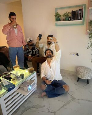 Karan Wahi Instagram - I was called for the biryani which we clearly can see how much was left

And since Dhani has turned wiser and more mature we had a blast (not literally Atleast till the time  iam posting this)

Wish Us All The Best 
Happy Birthday 
@rithvik_d