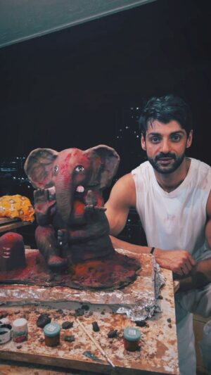 Karan Wahi Instagram - “Ganpati Bappa Morya”

Yet Another Year of Bringing Him to Life
Yet Another Year of Joy This Festival Brings in our Life

Making Eco friendly is not just for the planet, its for experiencing the process of Being there with Him.