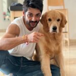 Karan Wahi Instagram - We Tied OURS Rakhi over the years has become Different Dont have my sisters around But its a festival i have fond memories of . Clearly Noah is not Happy About Giving Money 🐶😜 Happy Rakhi to All my sisters Meri Raksha karna humesha😝