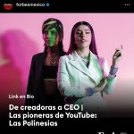 Karen Polinesia Instagram - EL TRABAJO DIARIO SUMADO EN AÑOS SE CONVIERTE EN ÉXITO…. No todo es de la noche a la mañana pero con convicción, pasión y constancia logras lo inimaginable! Fue una gran experiencia poder compartir con mujeres poderosas, sabias y líderes Gracias @forbesmexico y gracias @youtube por siempre apoyarnos