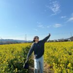 Karen Takizawa Instagram - 美しく地面から照らす太陽かと思ったのでした🌼 菜の花🌼 菜の花は月日が過ぎればなるほど好きにいっていく気がします。 最近は煌びやかな硬い灰色で囲まれる場所も好きですが、柔らかくて土から生えたような花や木もしっかり好きになっていきます😊🌳 ようやく寒い固まる景色から少し、肩に絡まる紐がほどけたように🪢、誰か微笑む景色になってきましたね。 花粉とは長年敵対心に向けてますが、 粉を取れば大好きなものです。 空の永遠さを知らされて気持ちよかったです。 みなさまも自力でお花を見つけてみたら 楽しいかもしれません。 今日、明日は寒いですからごゆっくりの中で温まってください♨️