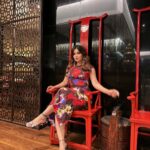 Karishma Sharma Instagram - The lady in red. ✨❤️ “Basking in the serene glow of the first full moon, I find my Zen zone, radiating happiness. 🌕 Reflecting on the delicious flavors of China by @grandhyattmumbai the stir-fried chicken paired with edamame created a healthy and delightful feast. Excited to explore more, the duck preparation awaits my eager taste buds. Cheers to manifesting positivity and savoring life’s delectable moments! 🍜❤️🤌🏼