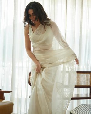 Karishma Tanna Instagram - माना कि सादगी का दौर नहीं 
मगर सादगी से अच्छा कुछ और नहीं 🤍🩶

Saree @devnaagri 
Jewellery @sangeetaboochra @aquamarine_jewellery 
Stylist @stylebysaachivj 
 📸 @mourya
