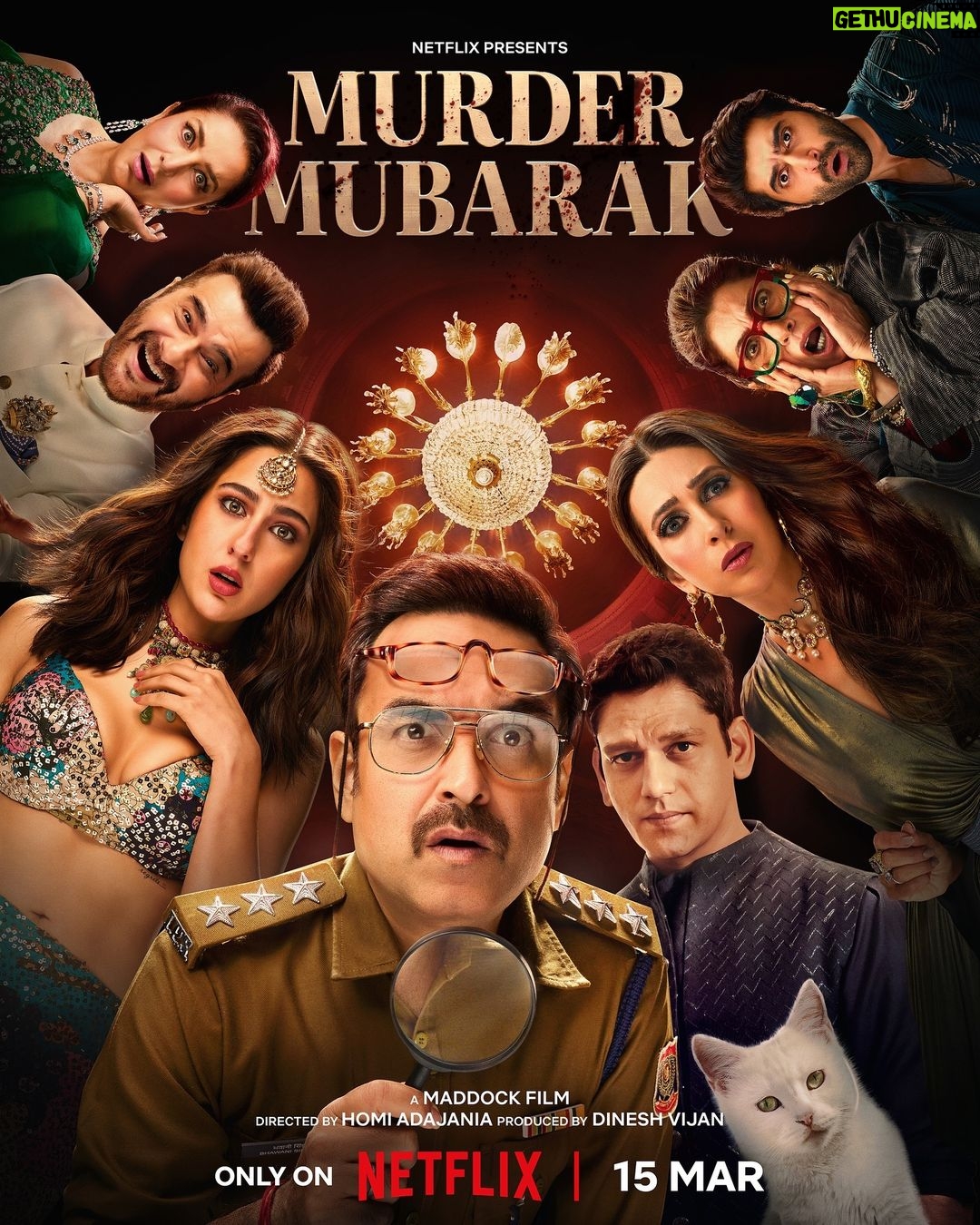 Karisma Kapoor Instagram - TRAILER OUT TOMORROW! When the characters are crazier than the mystery, all you can say is Murder Mubarak! #MurderMubarakOnNetflix @saraalikhan95 @pankajtripathi @itsvijayvarma @therealkarismakapoor #DimpleKapadia @sanjaykapoor2500 @tiscaofficial @suhailnayyar @aashimgulati @homster #DineshVijan @anuja.chauhan @suprotimsengupta @gazaldhaliwal @sharadakarki @poovijan @soulfulsachin @jigarsaraiya @priyasaraiyaofficial @anaitashroffadajania @zeemusiccompany @maddockfilms