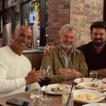 Karl Urban Instagram - dinning with distinguished dinosaur attack survivor & A simple man just trying to make his way in the universe .