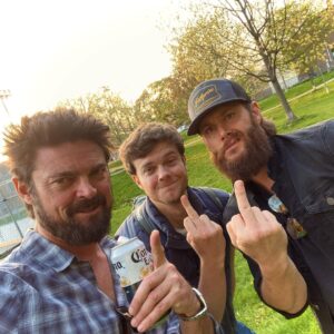 Karl Urban Instagram - Celebrating the arrival of the most excellent @jensenackles aka Soldier Boy & the halfway point of shooting season 3 of @theboystv . We’re having such a blast This season is next level diabolical ! Can’t wait for you all to see it on @amazonprimevideo Kxo