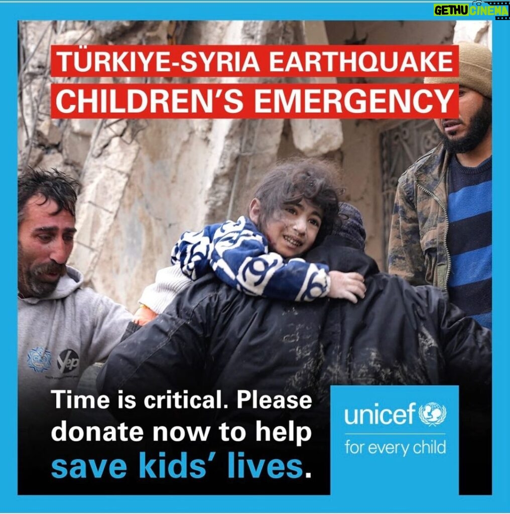 Karl Urban Instagram - Hi y’all . No doubt you’ve seen the devastating images coming in from Türkiye and Syria . If you can , please donate to @unicefnz by hitting the link in my bio . Thousands of children are in desperate need of the essentials Food , water , shelter and medicine . Your help is greatly needed and much appreciated. Thank you 🙏🏽