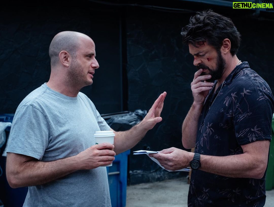 Karl Urban Instagram - Happy (belated) birthday to @theboystv show runner/ creative genius and solid mensch ❤️@therealKripke , Here we are on set season 1 @theboystv , discussing the lunch menu .