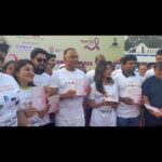 Karunya Ram Instagram - Canwalk2024 today at Kanteerva stadium with Honarable health minister @dineshgrao actor @premnenapirali and Abhijit sir 💐 it’s an honour to be a part of tis big event on this International Cancer Day 🙏🏻 : : #karunyaram #internationalcancerday #cancerawareness #cancer #cancerday #awareness Kanteerva Stadium Bangalore