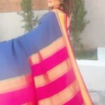 Karunya Ram Instagram - 🩶🩷🩶 🥻 one of the Diffrent combination 🫶🏼 : : : Saree : @pure_mysore_silk : : #karunyaram #milkybeautykarunyaram #sareelove #silksarees #traditional #trending #viral #indiangirl #actress Raja Rajeshwari Nagar, Bangalore South