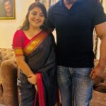 Karunya Ram Instagram - Happiest bday to u @darshanthoogudeepashrinivas sir You deserve the world ,i hope you feel so loved and happy on your special day this year.🎂🍫🍭🫶🏼🧿 : : Saree : @pure_mysore_silk : #karunyaram #milkybeautykarunyaram #dboss #darshan #dasadarshan #fanmoment Raja Rajeshwari Nagar, Bangalore South