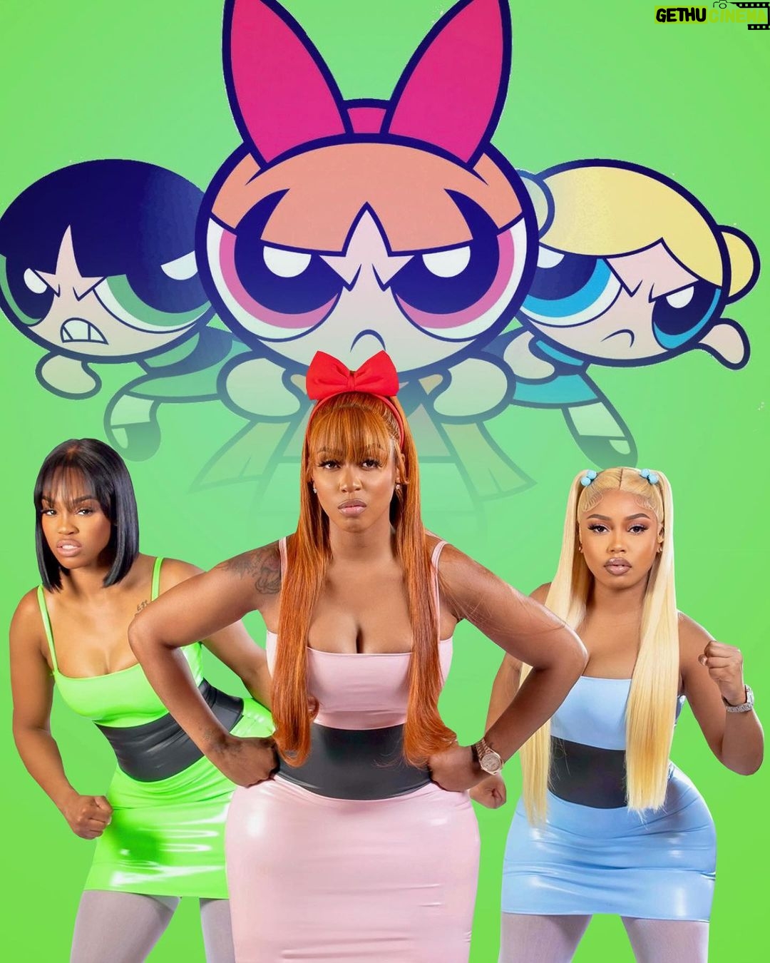 Kash Doll Instagram - Sugar🍭, Spice🌶️, & Everything Nice✨. These Were The Ingredients Chosen To Create The Perfect Little Girls… THE POWER PUFF GIRLS!🩵💗💚
