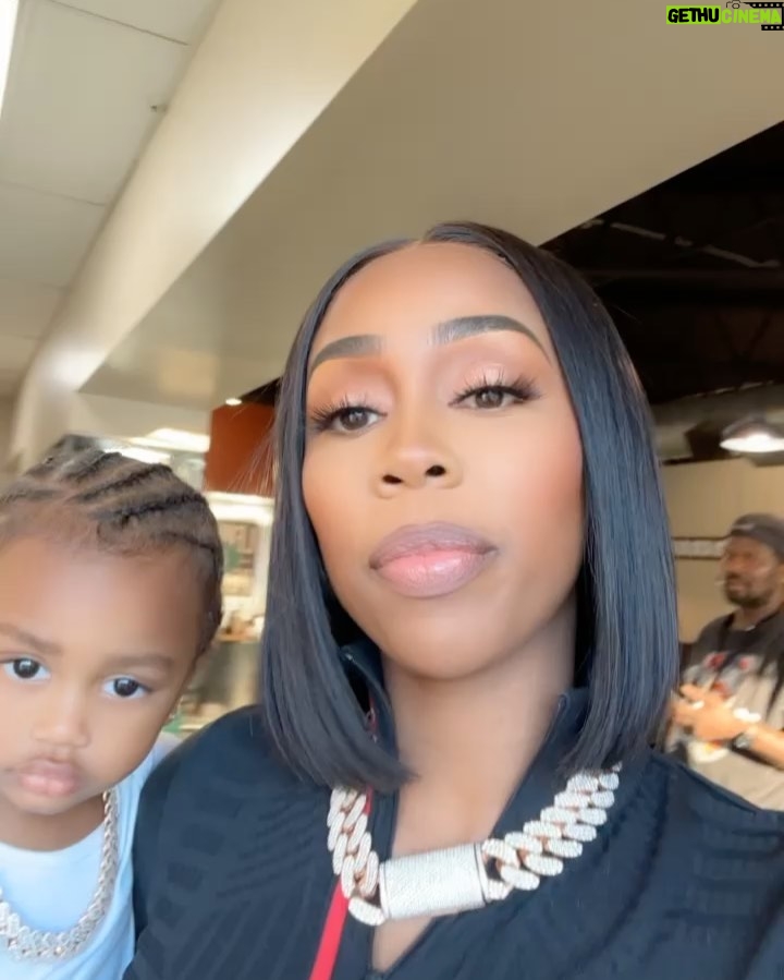 Kash Doll Instagram - My baby came to work with me yesterday and @mr_ware91 captured it! 📷 he landed his first role in a commercial 😏 Detroit, Michigan