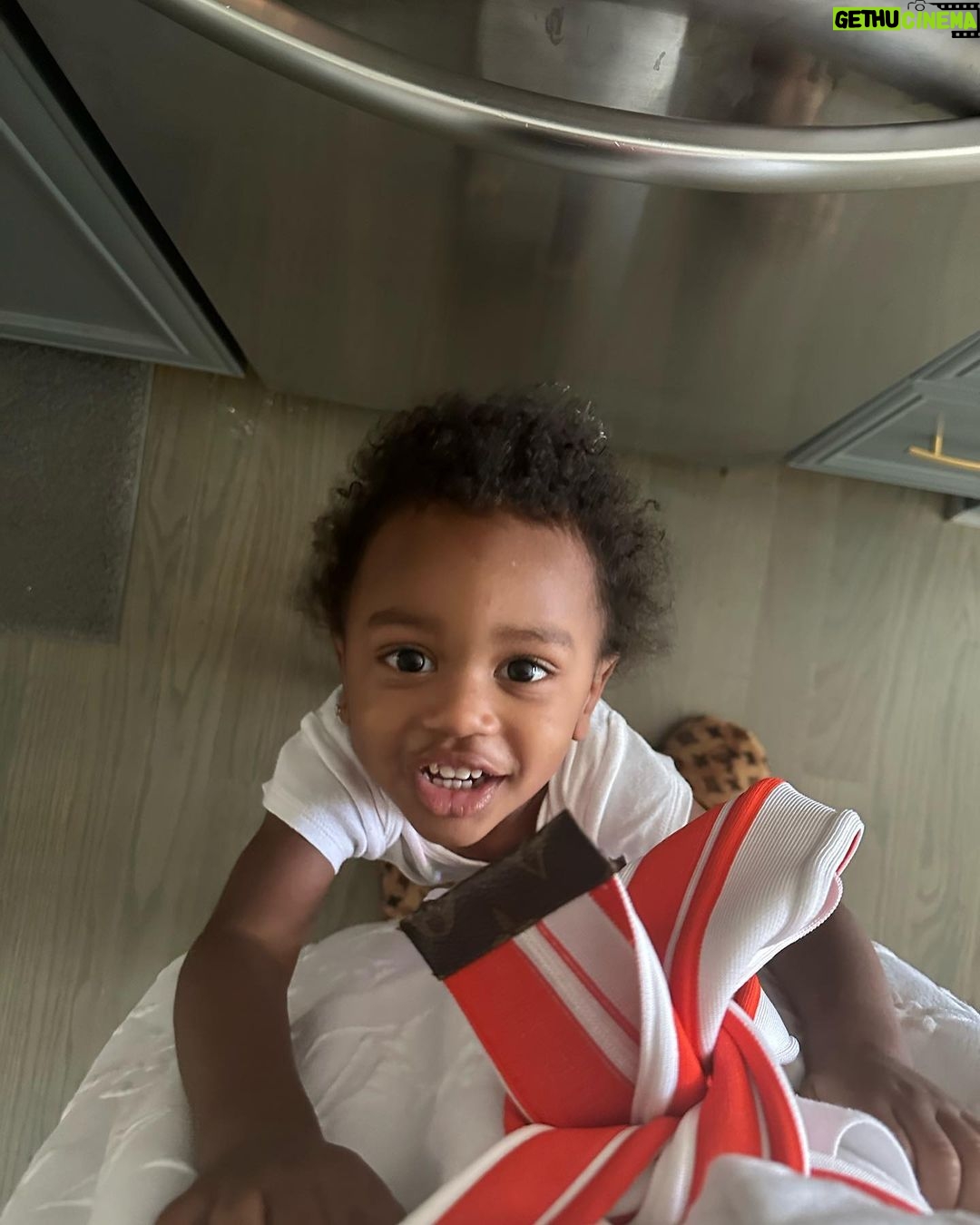 Kash Doll Instagram - Can y’all believe he start school sept 5th? My 1 year old ❤️