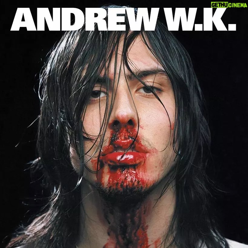 Kat Dennings Instagram - I remember walking to Barnes & Noble and seeing this poster in a tunnel…and now I live with him! Either way, this insanely amazing album is 20 years old. I am so proud. #AndrewWK