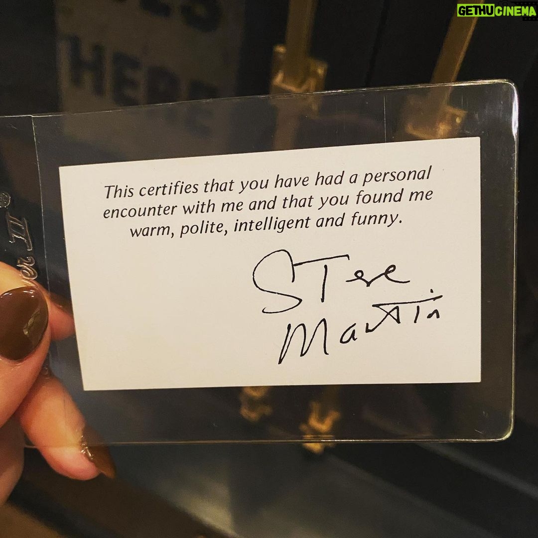 Kat Dennings Instagram - All-time most coveted item, secured for me by my brother. Of course, I can’t confirm any of the claims written here, but I suspect they’re all accurate. Steve Martin Factory