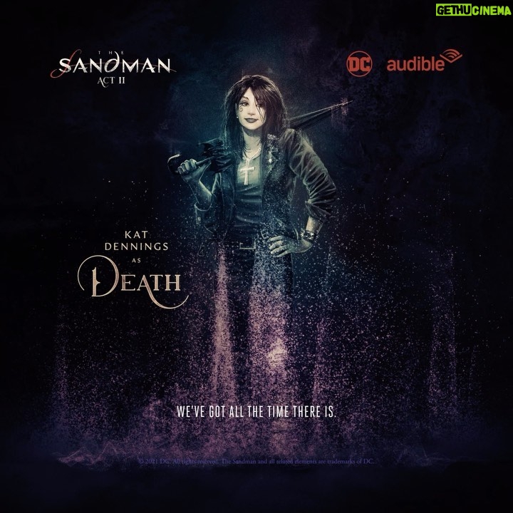Kat Dennings Instagram - I’m excited to share the new  @Audible Original ‘The Sandman: Act II.’ It’s the next part to the groundbreaking audio drama based on the DC Comics written by Neil Gaiman and directed by Dirk Maggs. I play Death again, and I’m thrilled to be part of the epic ensemble cast. Enter The Dreaming again and start listening at the link in bio! #SandmanxAudible