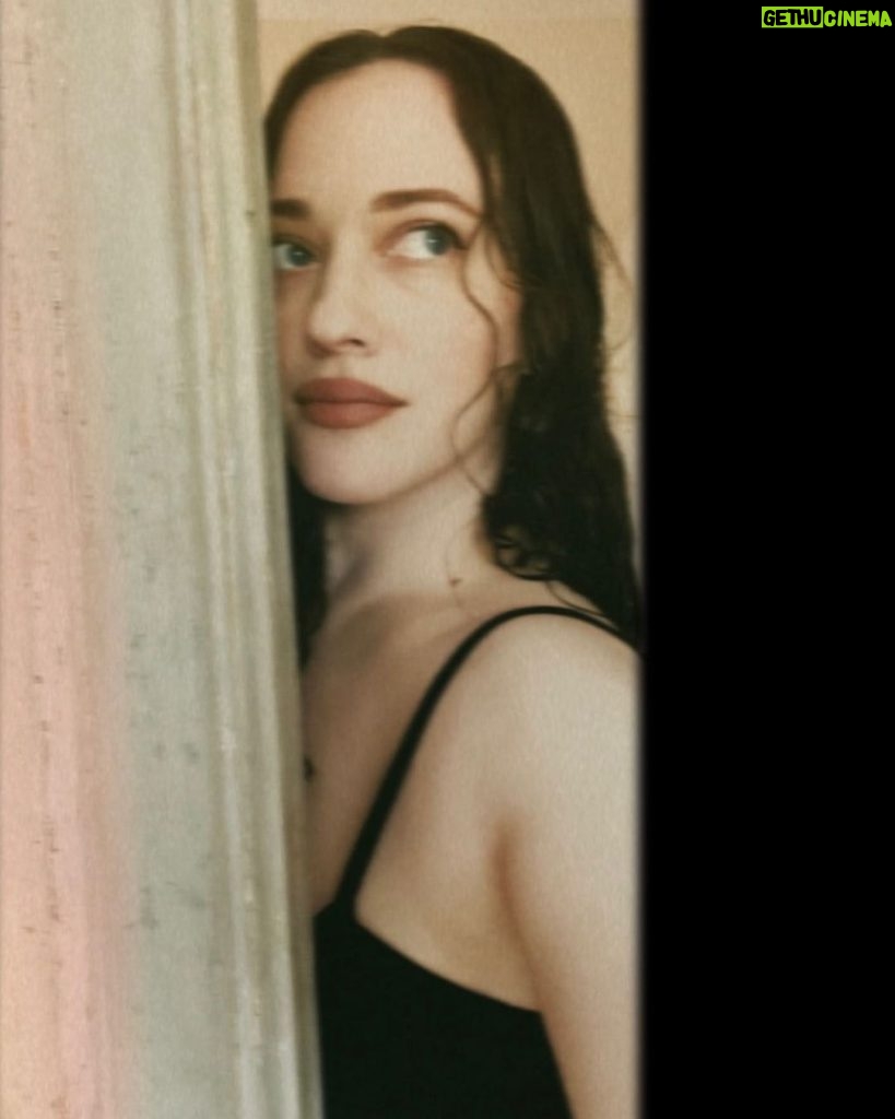 Kat Dennings Instagram - guess which one of us is a door
