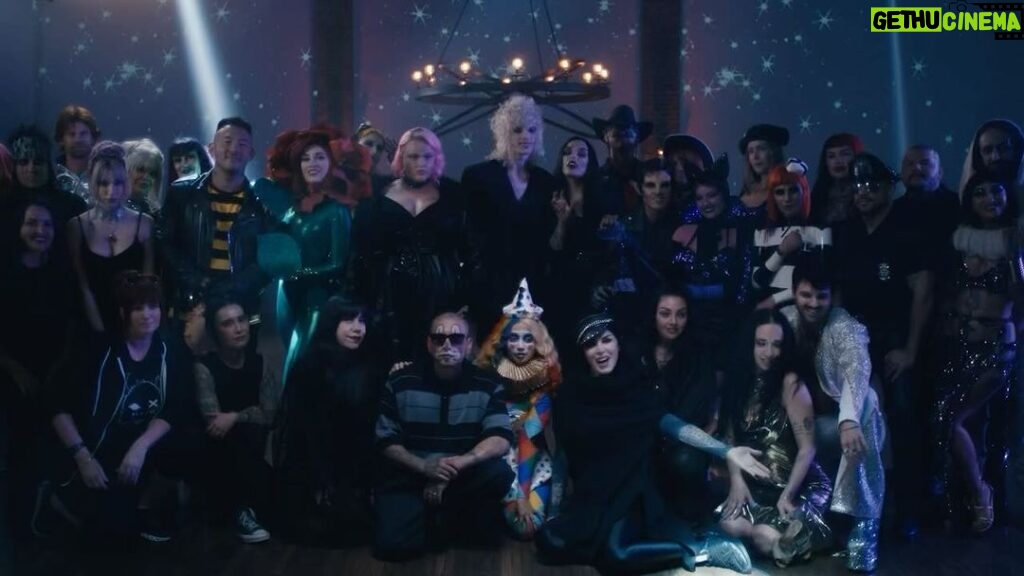 Kat Von D Instagram - So grateful to everyone who was a part of making the “Vampire Love” music video, especially all my friends who donated their talent, beauty and time! 🖤 Swipe to see some of my fave uncut dance floor scenes! 💃🏻🕺🏻 Please make sure to watch the official music video all the way to the end to see the rolling credits! *click the link in my bio to watch! I love you all so much, you don’t even know! 🥹 THANK YOU: Vampire Boy @waste_of_skin Vampire Girl @vinilavonbismark Astronaut Boy @shelrasten Alien Girl @aeonmagdalena Bumble Bee @eddieendo Rose @vv.venom Clown Boy @prayers Clown Girl @alexmetalclown Cop @dannylethal138 Prisoner Girl @jadefenixforte Cowboy @traceylosangeles Cowgirl @DarbiGwynn Disco Boy @VinceRossi Disco Girl @SizzyRocket Mummy @bgood805 Cleopatra @auntytattoo Sailor Boy @coltontran Mermaid @horror.vixen Werewolf @tennissystem Bat Girl @stevierivett Zombie Boy @lenny_pro Zombie Girl @natali_bekker_ My bandmates: @sammidoll @brynnroute Director: @raldez Costuming @VanessaBurgundy Skeleton Suits @Llewellyn Seamstress @little_r3d Latex @blacklickorish Hair/Makeup @iamLeah @rawvictoria FX makeup @jennifercorona @julia4airbrush @brittbrutal “Vampire Love” written/produced/mixed by me, Shep Solomon @fernandogaribay @officialmiro @robrettberg