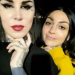 Kat Von D Instagram – Just got back from filming an epic music video for our upcoming release of our Spanish version of the Cure’s “Love Song”! 

Huge THANK YOU to @raulgonzo and his amazing crew for directing the video! And my incredibly talented [and sexy] bandmates: @sammidoll @mrpharmacist72 @brynnroute! 

And of course, @iamleah for always making us look good! Sacramento, California