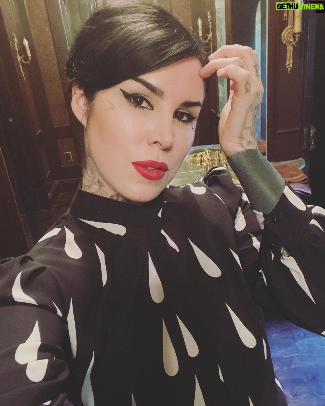 Kat Von D Instagram - Thank you to @badcatvintage for my new favorite teardrop shirt π€π©Έπ€