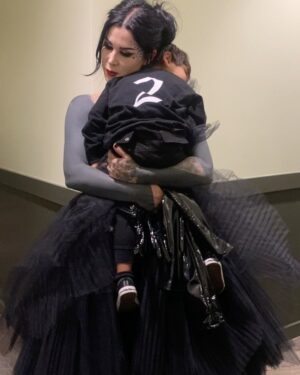 Kat Von D Instagram - My Sweet Leafar, 
 I never imagined my favorite thing in the entire world would be to be your mother.  You’ve changed me in all the best ways possible, and I feel like the luckiest woman on the planet because of you!  I can’t wait to discover life with you, and celebrate every day together.🖤 

Happy Mother’s Day to all the amazing mamas out there! 
***and a special shout out to all the only-child mamas - we love our one-hit-wonders! 🖤🥰🖤