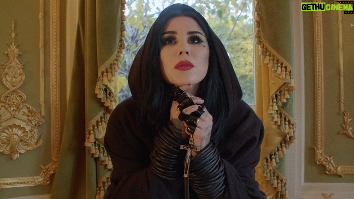 Kat Von D Instagram - So proud of @prayers new album #CHOLOGOTH OUT NOW!! 🖤🗡 Honestly, this is my favorite Prayers album to date, and makes me even more excited to go on tour with @prayers for our upcoming US tour! [link in bio for tour dates + tickets!] Go check out the new music video for the single “Black Dove” on @prayers YouTube and lemme know what you think! 🖤