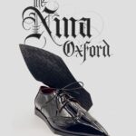 Kat Von D Instagram – Introducing my new favorite @VonDshoes flats: The Nina Oxfords. 
This is one out of two new flat styles we are releasing inspired by my collection of vintage winklepickers, and they are so damn comfy! 🖤 The vegan patent leather gloss reminded me of all my favorite latex pieces designed by @nina_kate that I decided to name them after her! 🖤 
Make sure to follow @VonDshoes to be the first to know when they release soon!  I have a feeling these might sell out pretty quickly! Especially now that we are offering half sizes! 🖤 #VonDshoes #veganshoes