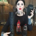 Kat Von D Instagram - In celebration of my album, “Love Made Me Do It” surpassing 1 MILLION STREAMS I wanted to give my lovely fans a chance to WIN THIS MONSTER PRIZE PACK FROM @VONDSHOES ! 🎁 One lucky winner will receive: 🖤The Adele spiderweb pumps 🖤The Coven buckle shoes 🖤The Slayer boots 🖤The Coffin wallet Entry is simple and takes seconds! All you have to do go click the “Kat Von D x Von D Shoes contest” tab in my bio and follow the instructions! ✨🖤✨ Good luck! *Anyone, anywhere can enter. The winner will be announced on Sept 21st at noon PST on @vondshoes Instagram, and will be contacted directly via their Spotify / Apple music email! #vondshoes #lovemademedoit