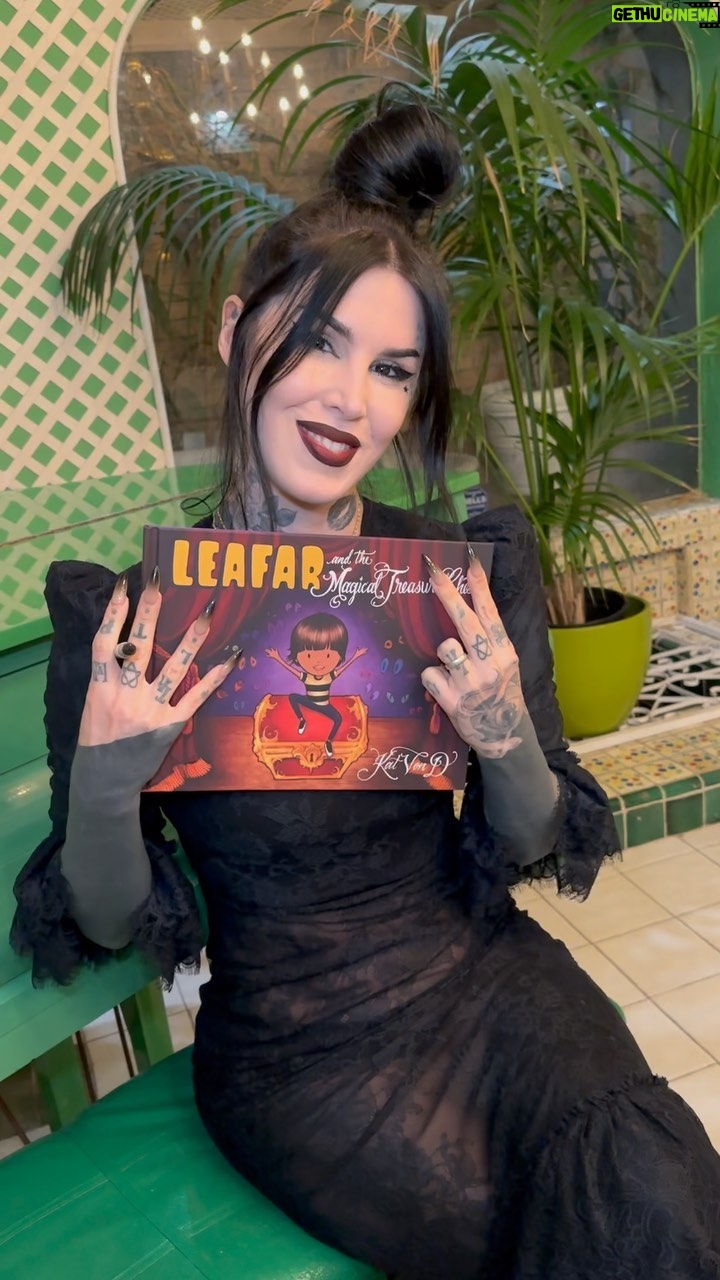 Kat Von D Instagram - Signed copies of my children’s book are BACK IN STOCK! ❤️ click the link in my bio to get your copy now! ❤️ #leafarandthemagicaltreasurechest