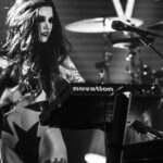 Kat Von D Instagram - A few performance shots from the Love Made Me Do It record release party! 🖤 I’m still buzzing over how good it felt to finally share the stage with my amazing bandmates: @sammidoll @mrpharmacist72 @daveparley @brynnroute! Huge thank you to @officialcharo for introducing us on stage, and to all of our friends + family that came to celebrate with us! This party made me even more excited to go on tour soon and do this in an even bigger way! For tickets, click the link in my bio! Because everyone is asking: My star eye piece was made by @awongolding My dress by: @asanchezfashion My shoes: coven buckle shoes by @vondshoes #lovemademedoit The Belasco